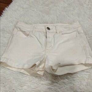 American Eagle Outfitters Cream Jean Shorts